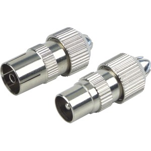 Schwaiger Koaxial-Stecker und Buchsen Set für Antennenanschluss an TV & Verstärker.
