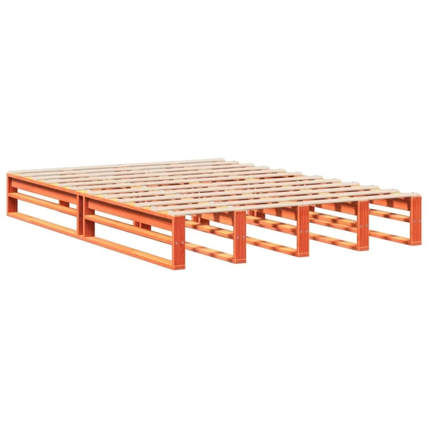vidaXL Massivholzbett ohne Matratze Wachsbraun 140x190 cm Kiefernholz 85087 günstig online kaufen
