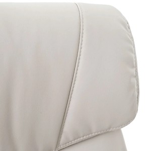 Proregal Bürostuhl HxBxT 120x73x78 cm Sitzhöhe 48cm Kunstleder Creme Chefsessel Drehstuhl