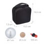 Relaxdays Boule Set mit Stahlkugeln, Holzkugel, Abstandsmesser und Tragetasche.