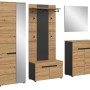 Inn.Furn Garderoben-Set 5-teilig in Eiche und Grau 255 cm Cooper