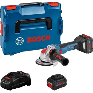 Bosch Professional Akku-Winkelschleifer GWX 18V-10 SC mit Akkus, Ladegerät und L-Boxx.