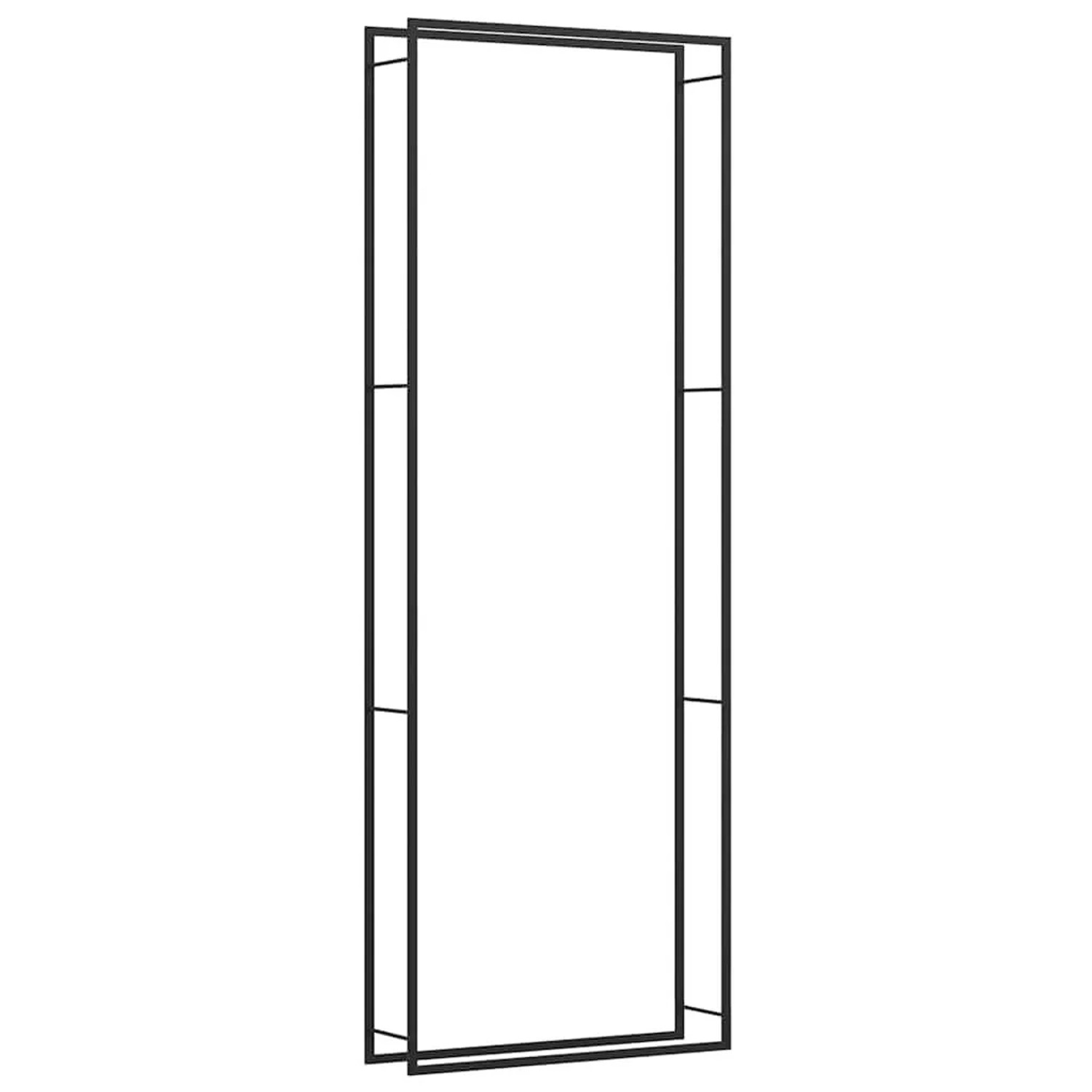 vidaXL Brennholzregal Mattschwarz 110x28x312 cm Stahl 350312