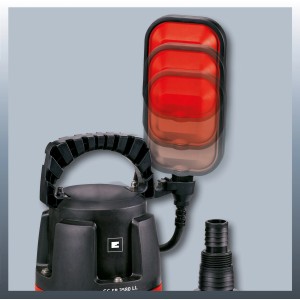 Einhell GC-SP 3580 LL Tauchpumpe für Klarwasser, mit Schwimmerschalter und Tragegriff.