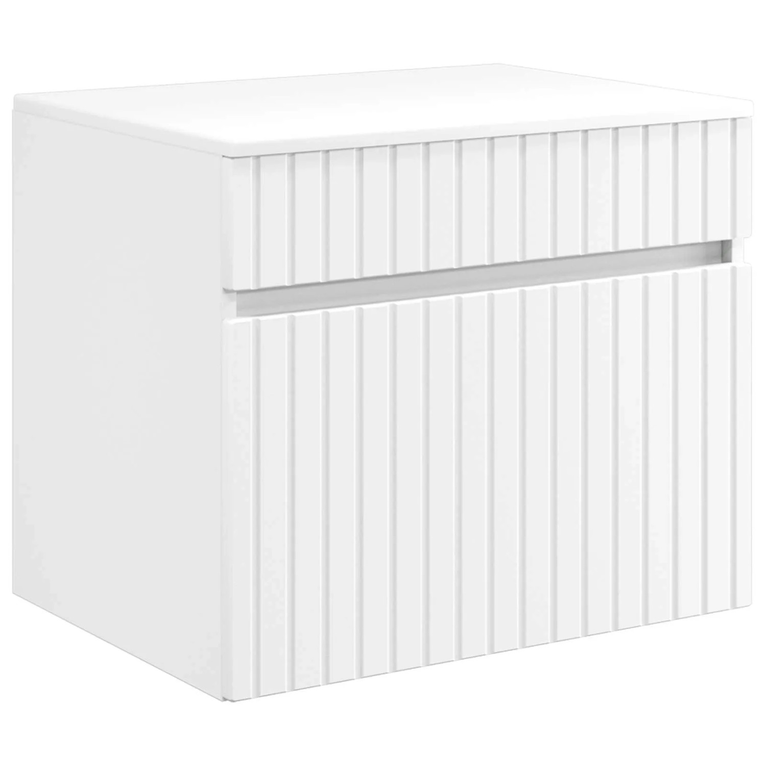vidaXL Wandmontierter Badezimmerschrank Weiß 59 x 44,5 x 50 cm 890632