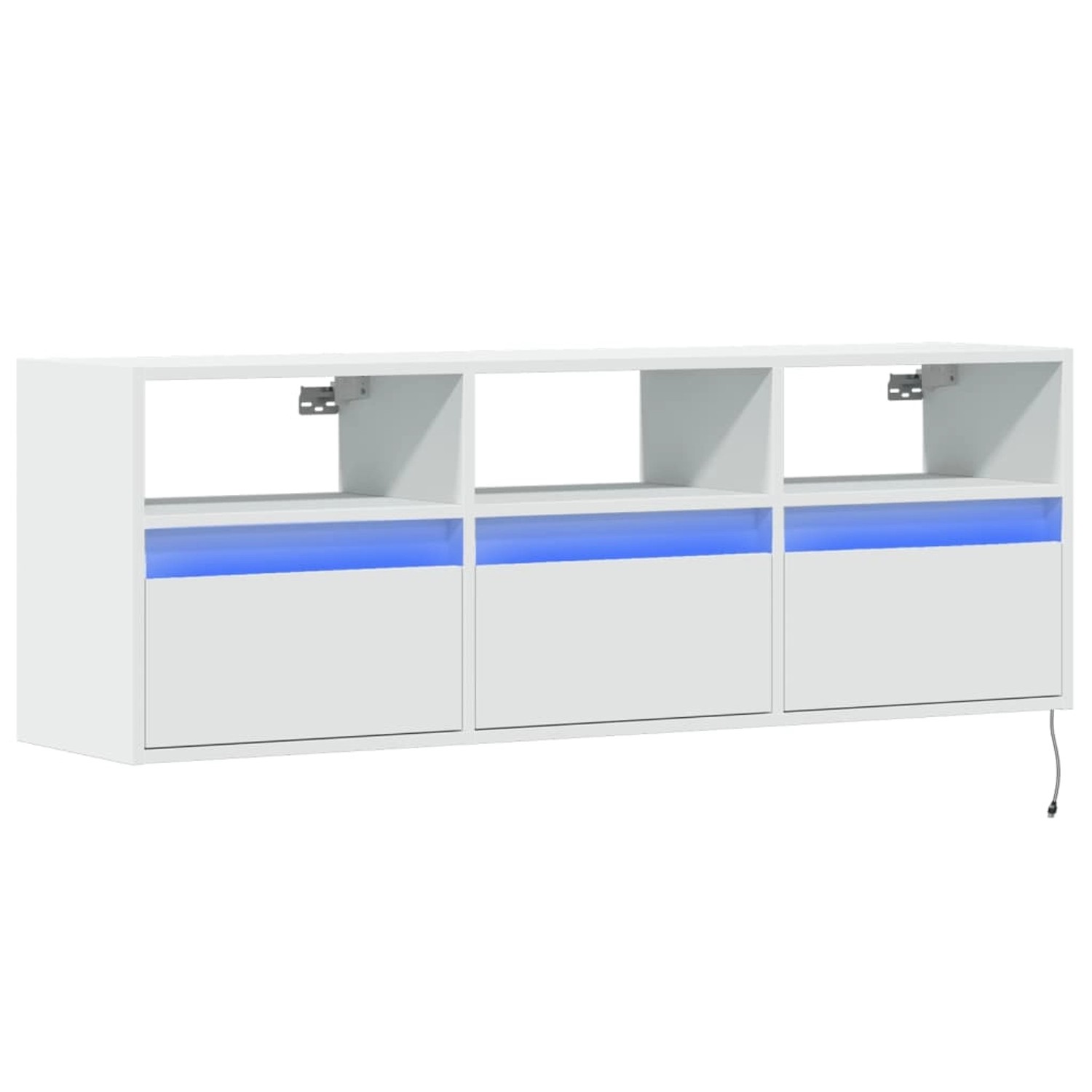 vidaXL TV-Wandschrank mit LED-Beleuchtung Weiß 130x31x45 cm 852341 günstig online kaufen