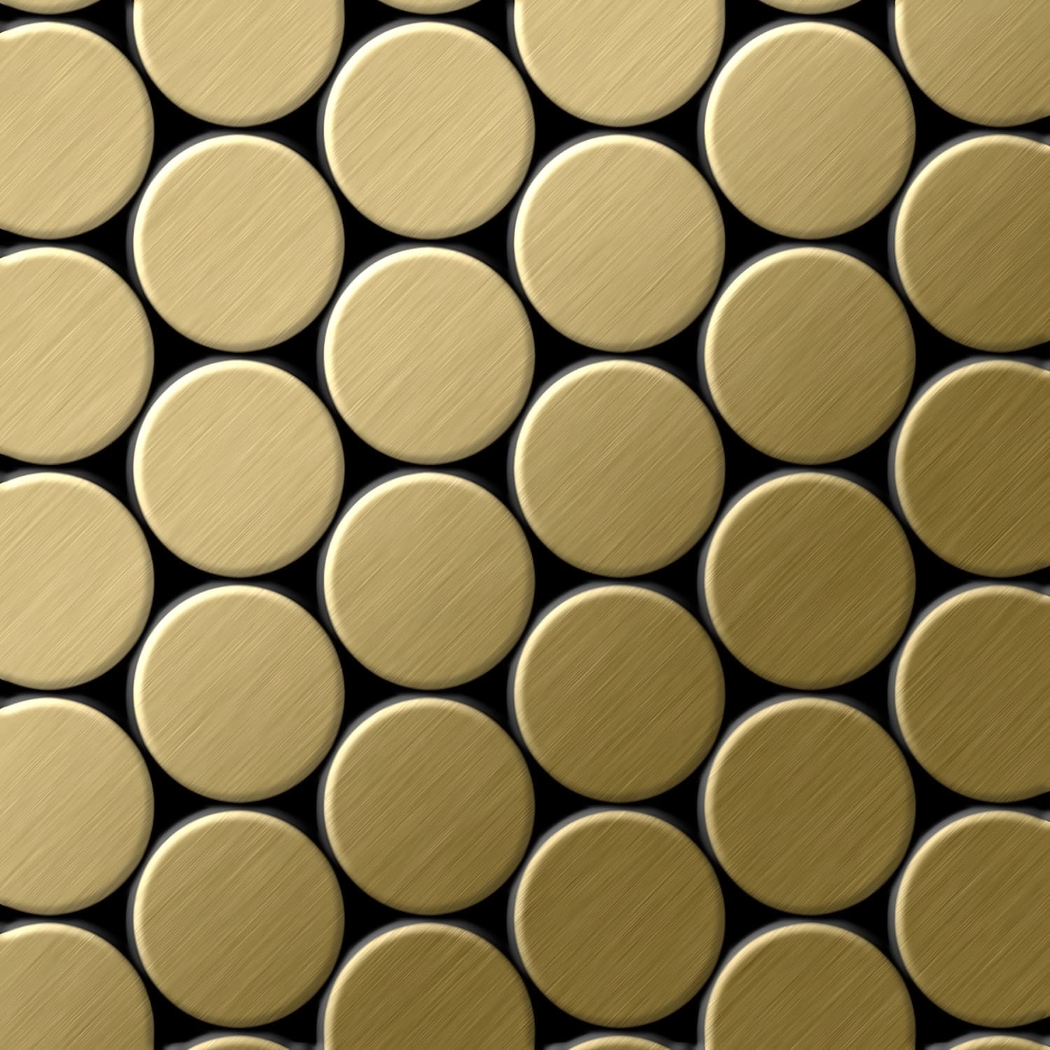 ALLOY Mosaik Fliese Massiv Metall Titan Gebürstet Gold 1,6mm Stark Dollar-t günstig online kaufen