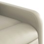 Detailansicht Massagesessel, creme Kunstleder, Relaxsessel mit Armlehne.