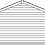 Skizze Skan Holz Gartenhaus Faro 3, 300x300 cm, Naturholz, Blockbohlenbauweise.