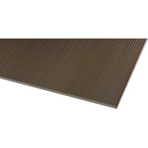 Bronze Hohlkammerplatte, 10mm stark, 200x105cm, für Kunststoffbedachung.