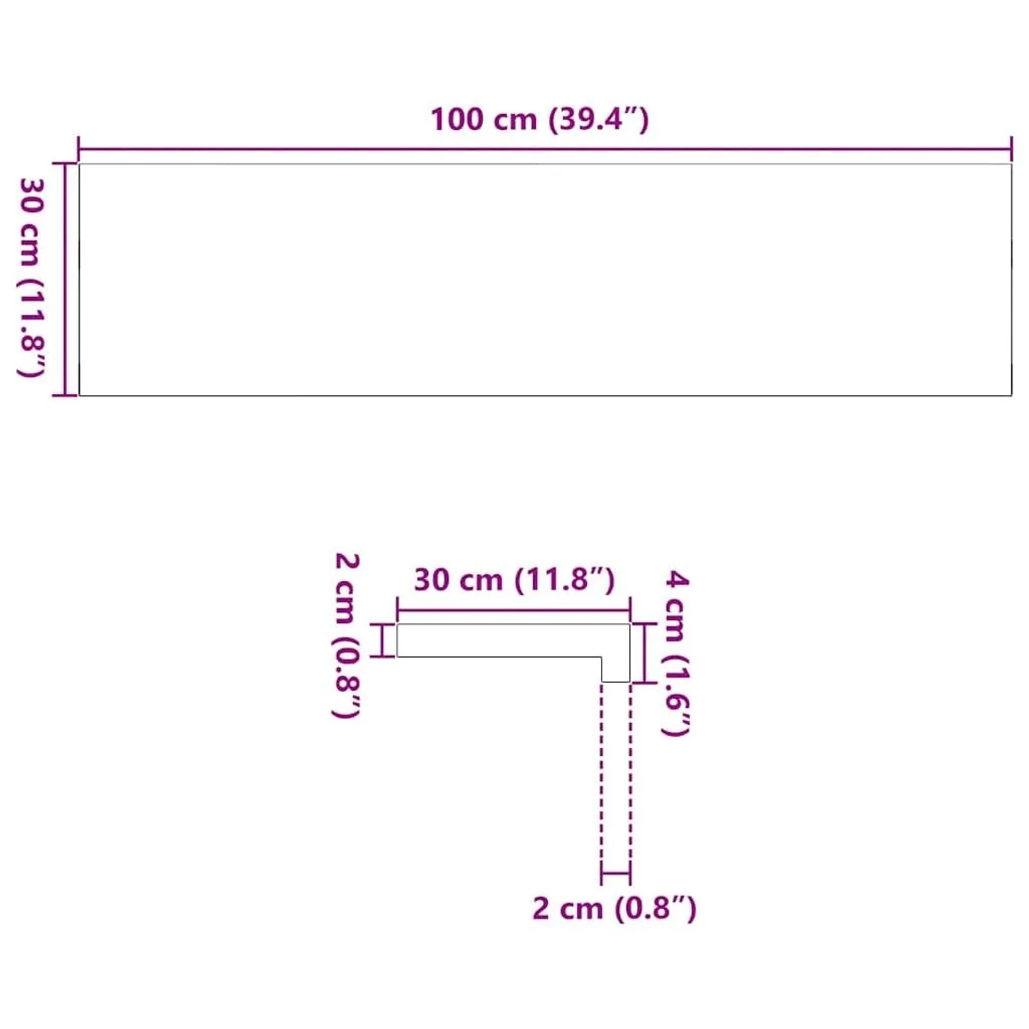 vidaXL Fensterbänke 2 Stk Unbehandelt 100x30x2 cm Massivholz Eiche 4009112_10