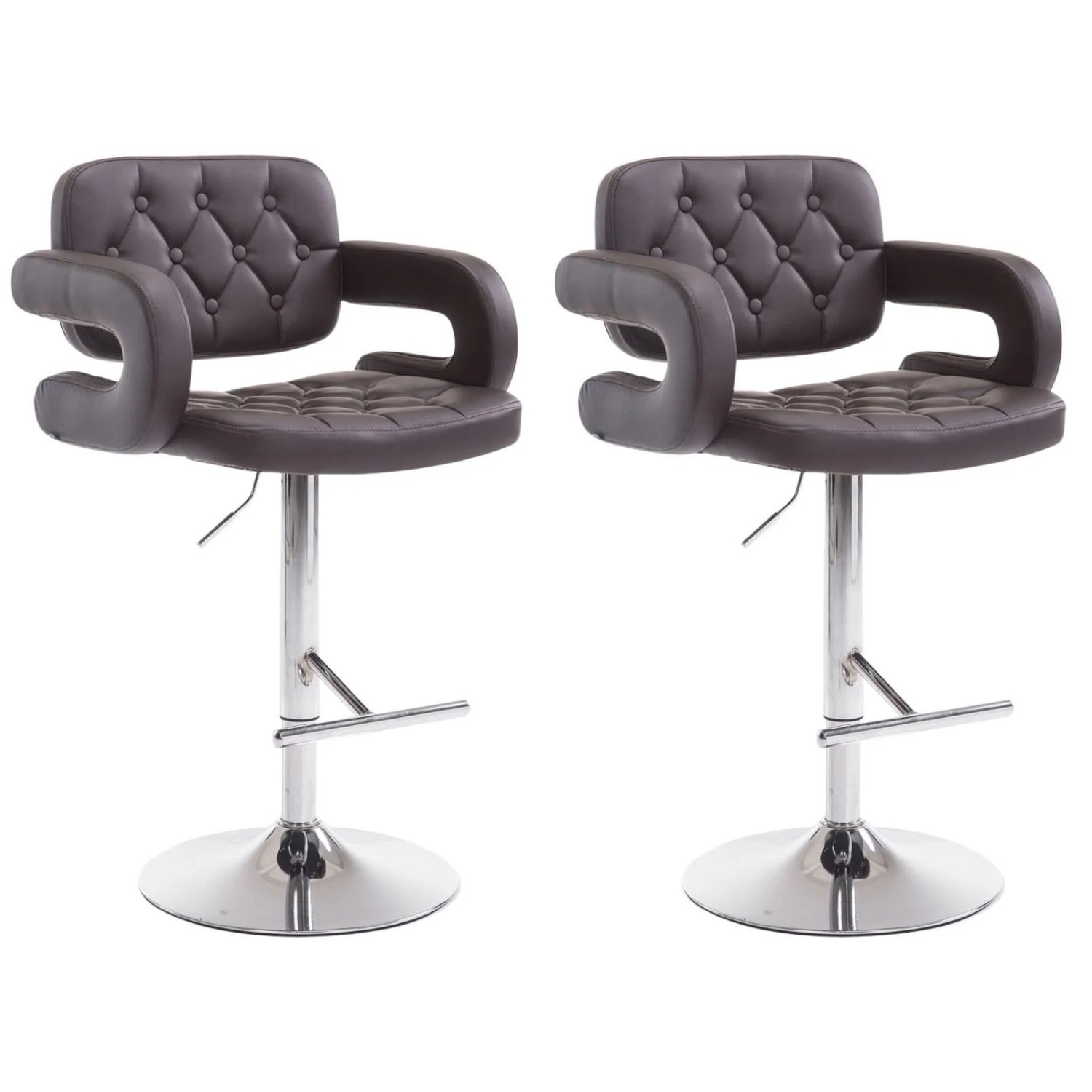 CLP 2er Set Barhocker Dublin Braun