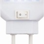 Weißes Globo LED-Nachtlicht Chaser aus Kunststoff mit Schalter und Stecker.