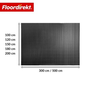 Floordirekt PVC Sichtschutzzaun UV-Beständig Verstärkt Gartenzaun 150 x 300 cm Grau
