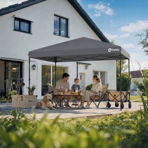 Sekey Faltpavillon 300x300 cm Pop Up Wasserdicht Höhenverstellbar UV Schutz 50
