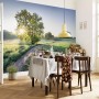 Komar Fototapete Meadow Trail (368x254 cm) mit sonnigem Feldweg im Esszimmer.