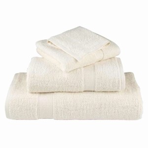 vidaXL Waschlappen SOLUND Creme Baumwolle 137464