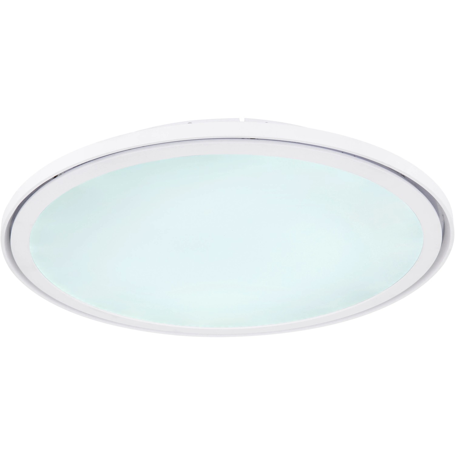 Weiße LED-Deckenleuchte Samu, Ø 50cm, dimmbar mit Farbwechsel und Fernbedienung.