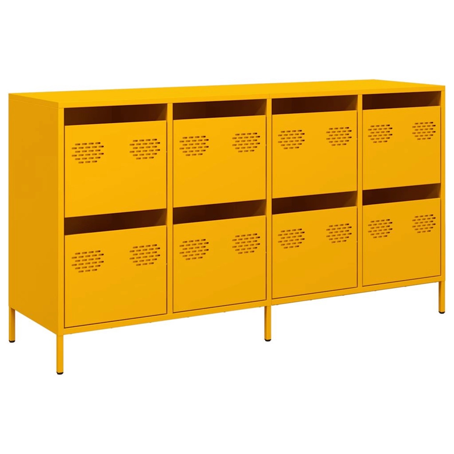 vidaXL Sideboard Senfgelb 135x39x73,5 cm Kaltgewalzter Stahl 3307170 günstig online kaufen