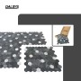 Selbstklebende Mosaikfliesen im Hexagon Design, anthrazit und silberfarben.