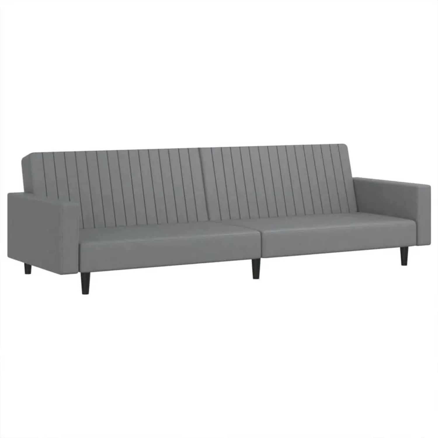vidaXL Schlafsofa 2-Sitzer Grau Kunstleder 375953 günstig online kaufen