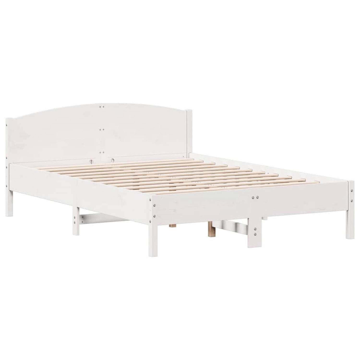 vidaXL Massivholzbett ohne Matratze Weiß 140x200 cm Kiefernholz 842595 günstig online kaufen