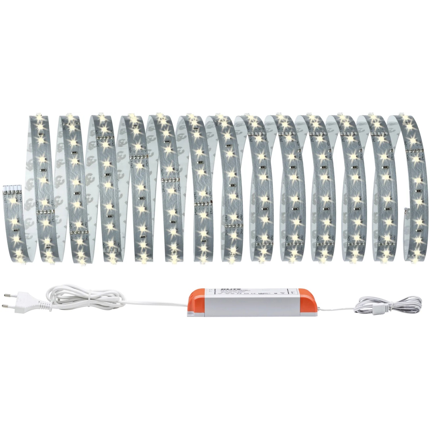 Paulmann MaxLED LED-Strip Basis-Set, 5 m, warmweiß, mit Trafo für stimmungsvolle Beleuchtung.