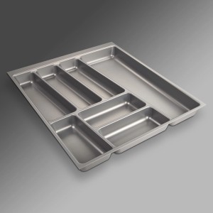 SOTECH ORGA-BOX II Besteckeinsatz 500 mm Höhe 45 mm Silbergrau Für Nobilia Schubladen