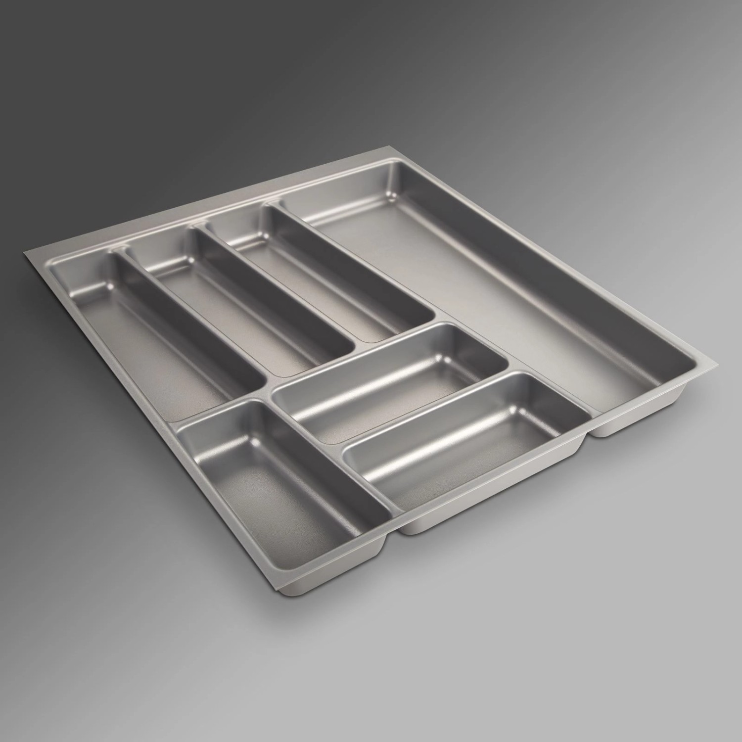 SOTECH ORGA-BOX II Besteckeinsatz 500 mm Höhe 45 mm Silbergrau Für Nobilia Schubladen_2