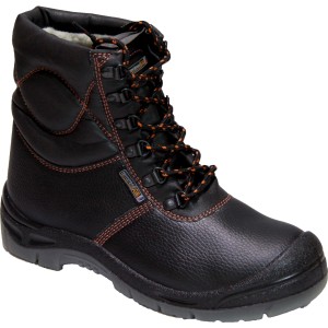 Terratrend Job Sicherheits-Winterstiefel in Schwarz/Orange, Größe 41. Arbeitsstiefel mit Stahlkappe und Zwischensohle.