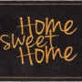 Schwarze Astra Sauberlaufmatte mit goldener "Home sweet Home" Schrift, 40x60 cm.