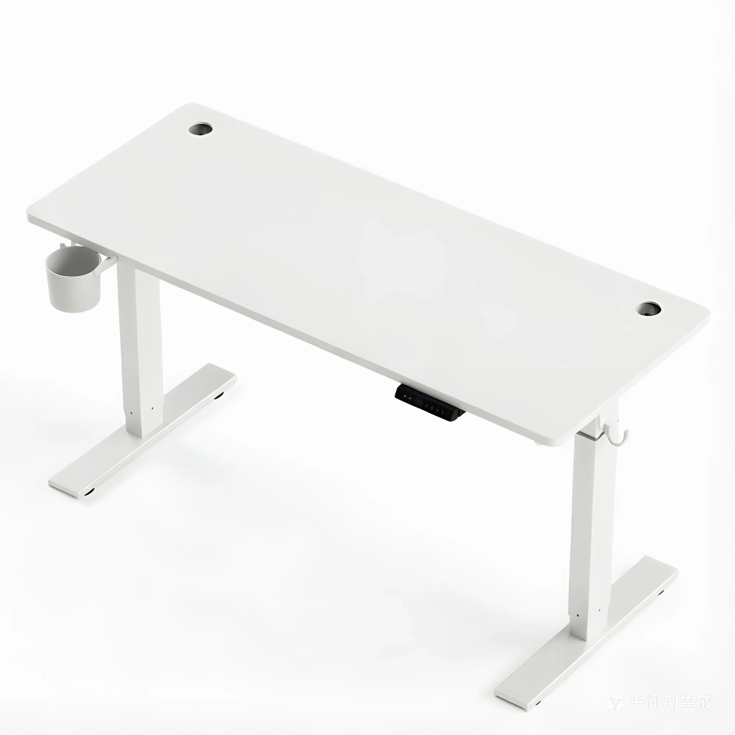 HOMAVO Elektrisch Höhenverstellbarer Schreibtisch 120x60cm mit USB/Typ C Ladestation Memory Funktion Anti Kollisions System