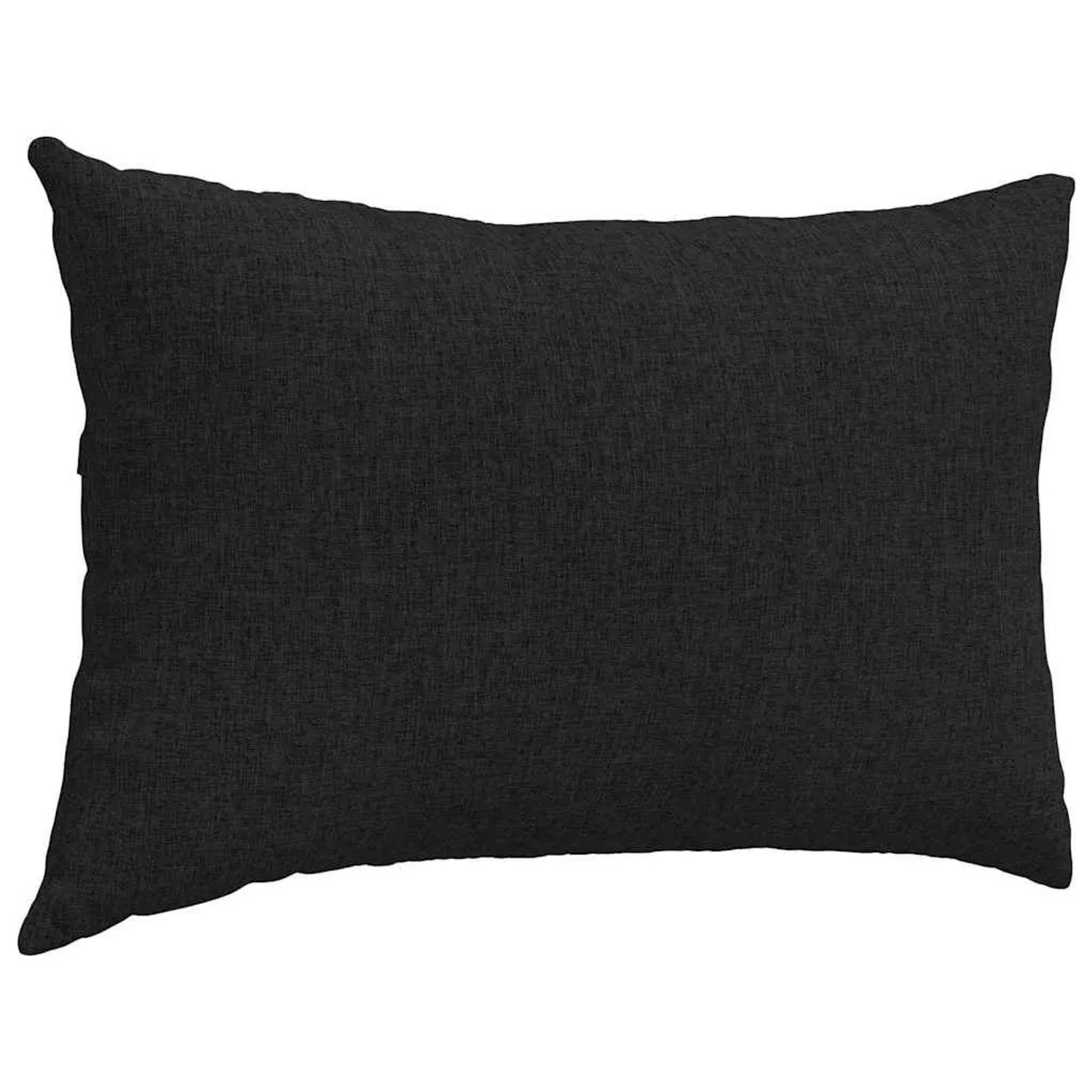 Zwei schwarze Sofakissen (60x40 cm) aus Stoff von vidaXL.