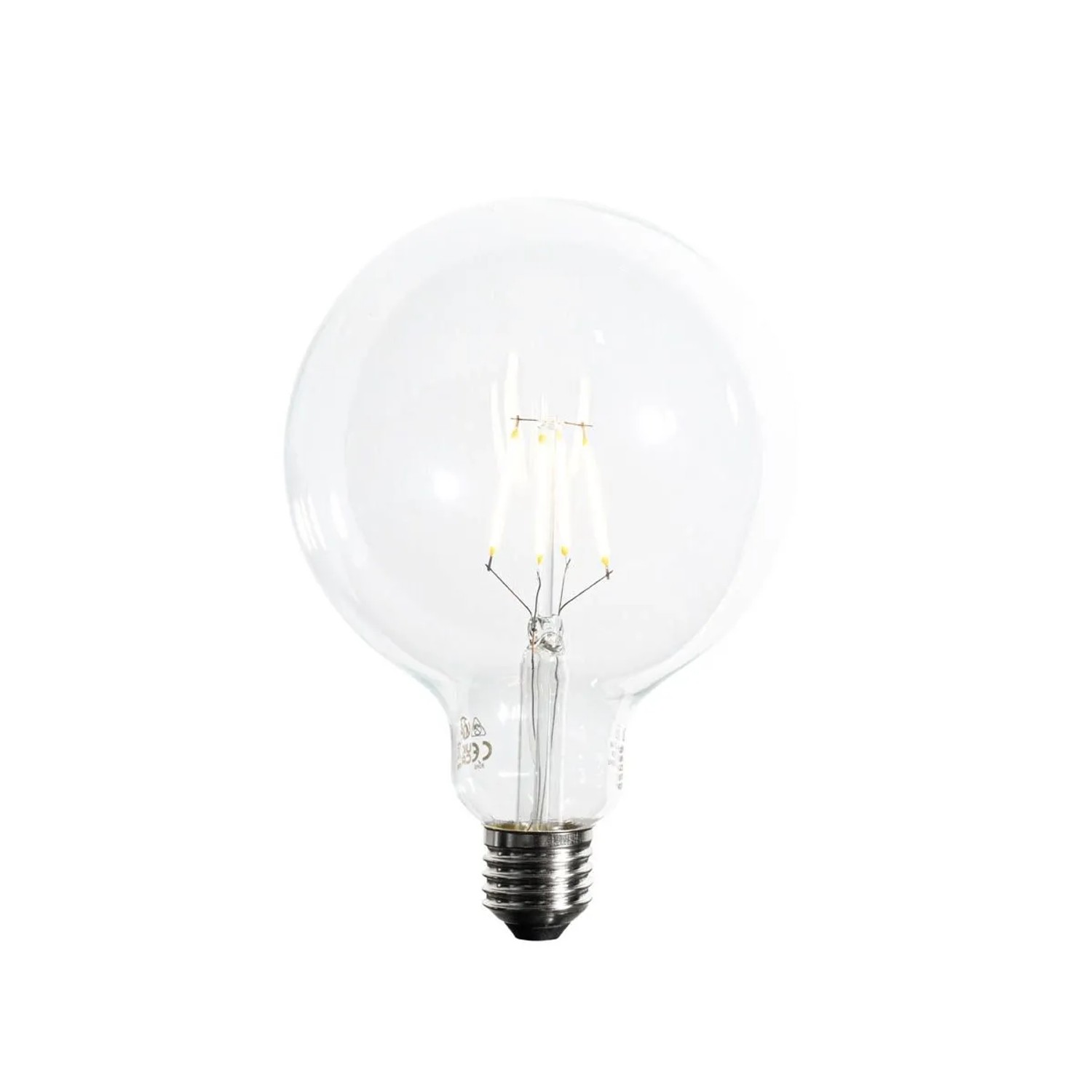 LUEDD E27 Dimmbare LED Spiralfaden G125 5W 450,m 2700K