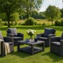 Setgarden Mix 6er Set Sitzkissen Für Polyrattan Sessel 50x52x7 Sitz + 50x56 cm Rückenlehne 1tlg Anthrazit_9