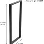 Schwarzer Wagner Designrahmen (710x300 mm) aus pulverbeschichtetem Stahl für DIY Möbel.