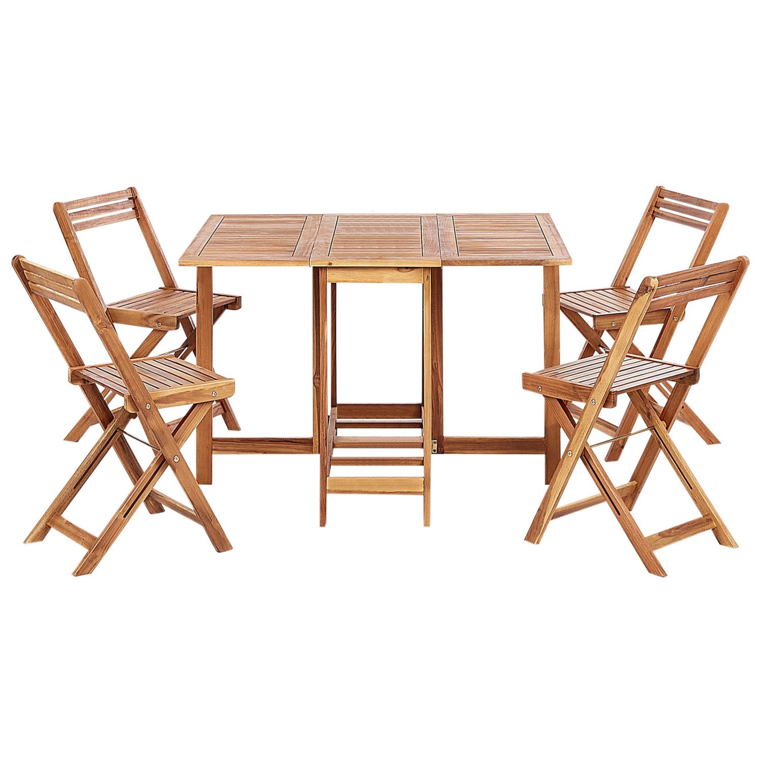 Beliani Gartentisch Set FRASSINE Heller Holzfarbton günstig online kaufen