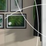 Glasschiebetür ESG Floatglas Lasermattierung, 2060x940 mm, vor Wand mit Bildern und Garderobe