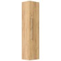 Posseik Hochschrank Levana, Eiche Gold Dekor, Bad-Einbauschrank mit Metallgriff.