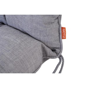 Graues Siena Garden Sitzkissen Askella (88x42x6 cm) mit Bindebändern für Stühle und Bänke.