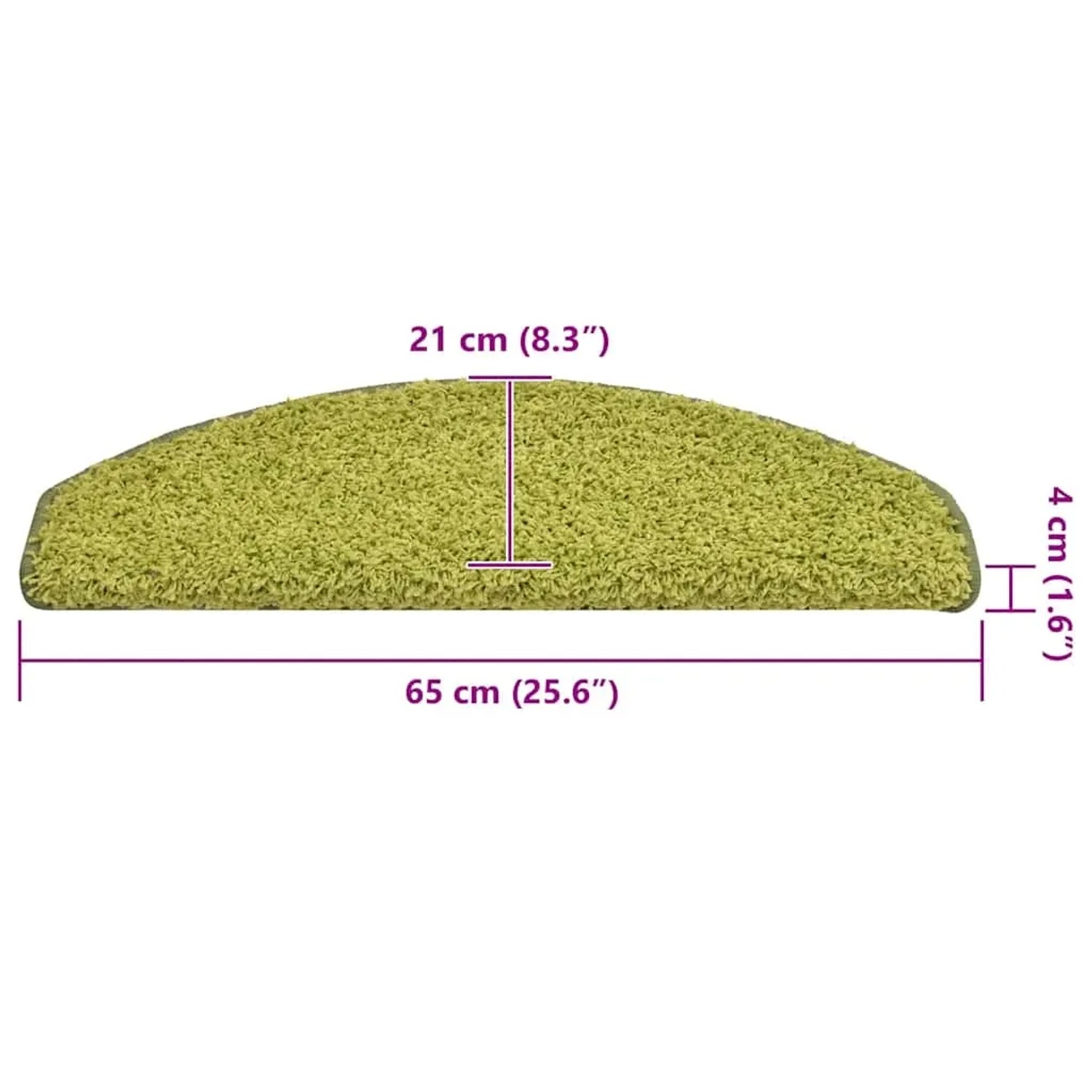 vidaXL Stufenmatten 30 Stk 65x21x4 cm Grün Halbrund Groß 3365823_8