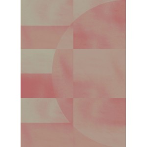 Komar Vlies Fototapete Box mit abstraktem rosa Design, 200x280 cm.