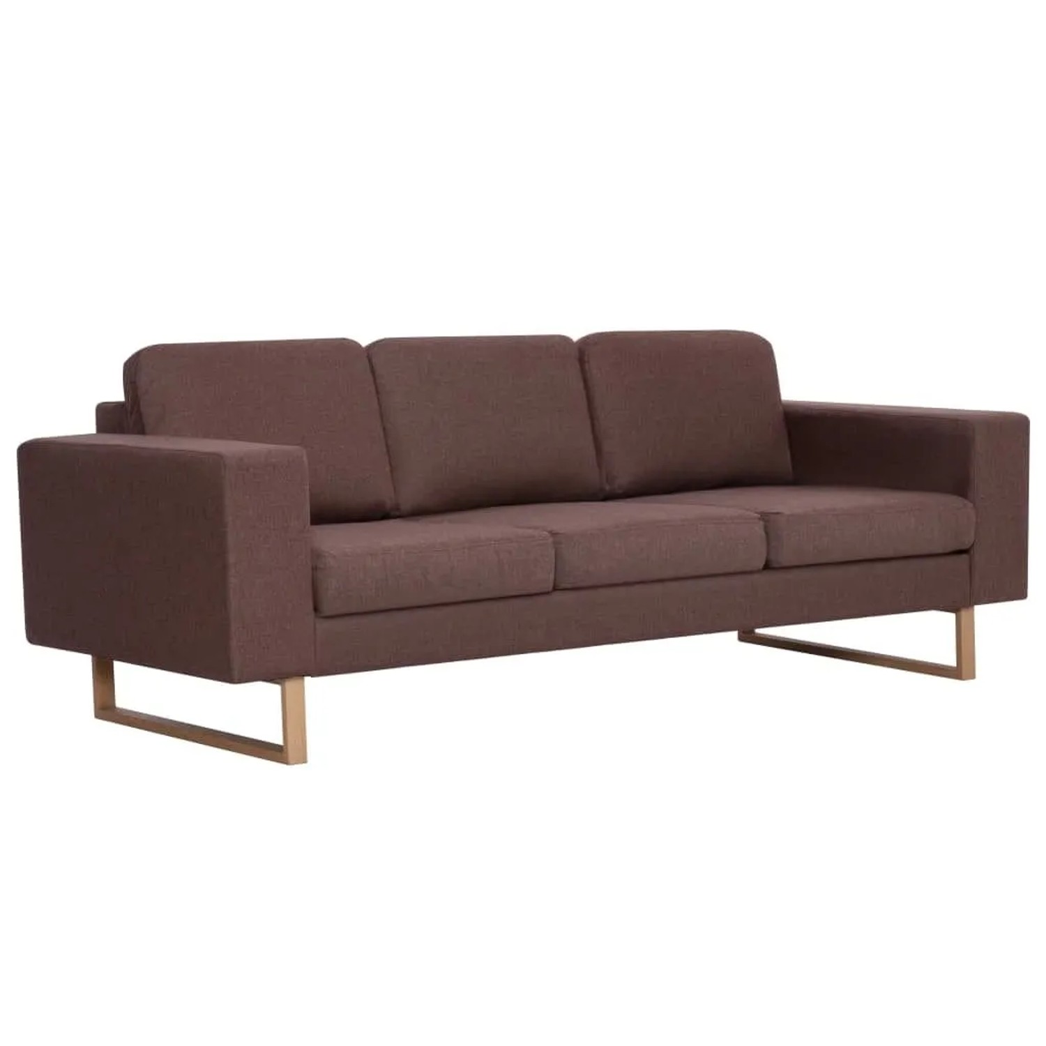 vidaXL 3-Sitzer-Sofa Stoff Braun 281384