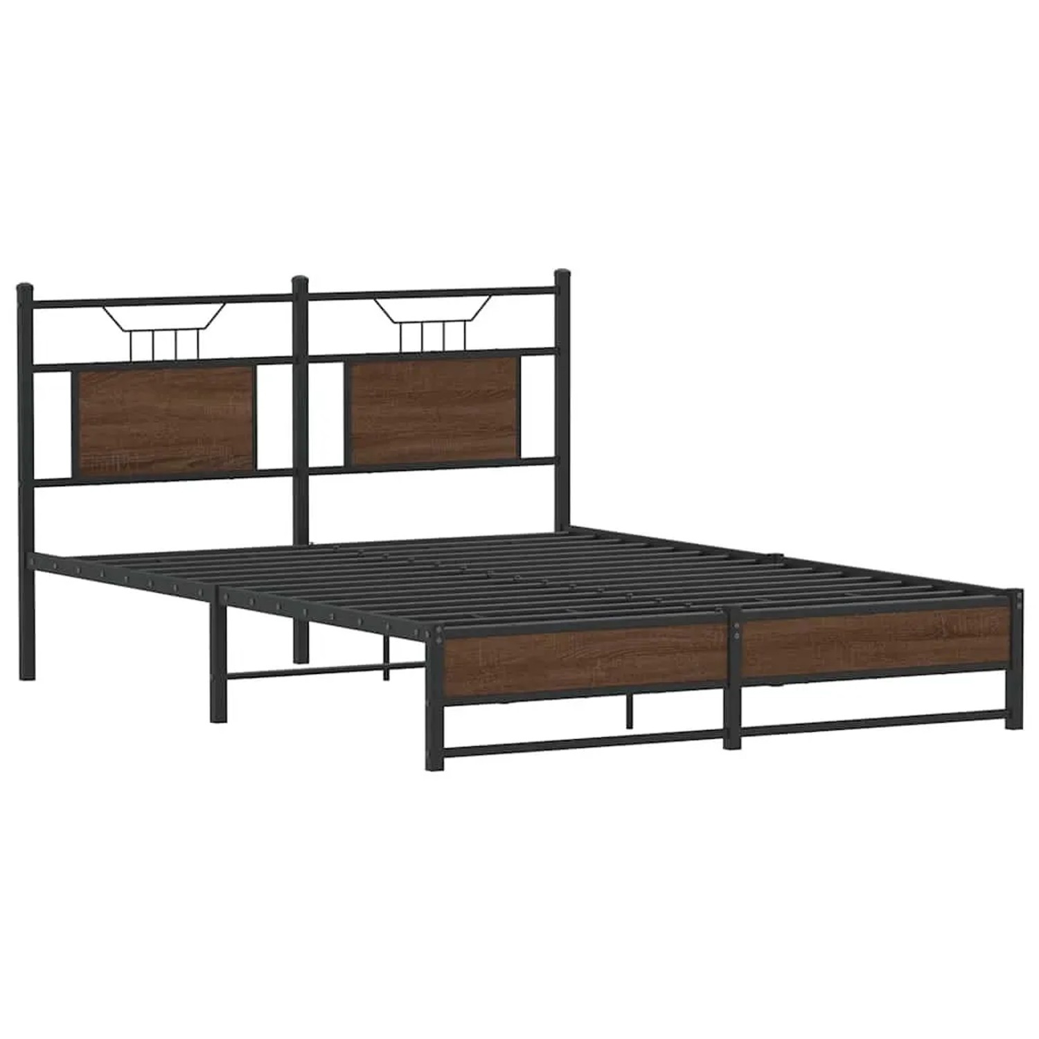 vidaXL Bettgestell Ohne Matratze Braun Eiche 137x190 cm Holzwerkstoff 41070 günstig online kaufen