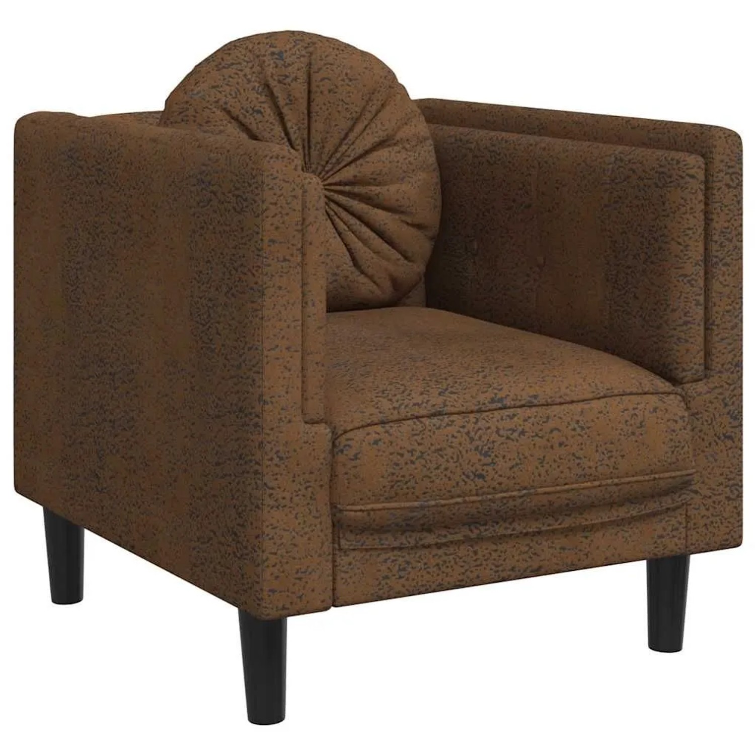 vidaXL Sessel mit Kissen Braun Kunstleder Wildleder-Optik 372631