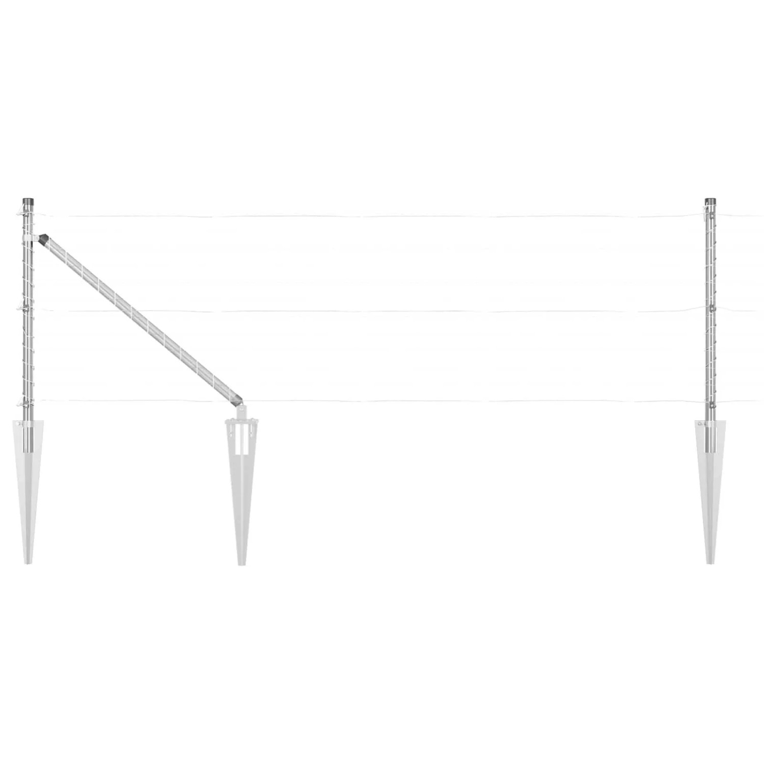 vidaXL Zaunpfosten 26 Stk Grau 3,2 x 3,2 x 120 cm 3350207 günstig online kaufen