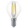 Eglo E14 LED Leuchtmittel in Globeform, 4W, warmweißes Licht für Wohnräume.