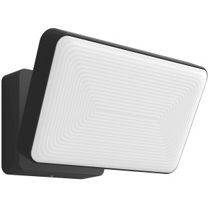 Schwarzer Philips Hue Flutlichtstrahler White Welcome mit 2300 Lumen.