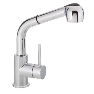 baliv Küchenarmatur KI-1660 Chrom mit Geschirrbrause, Einhebelmischer