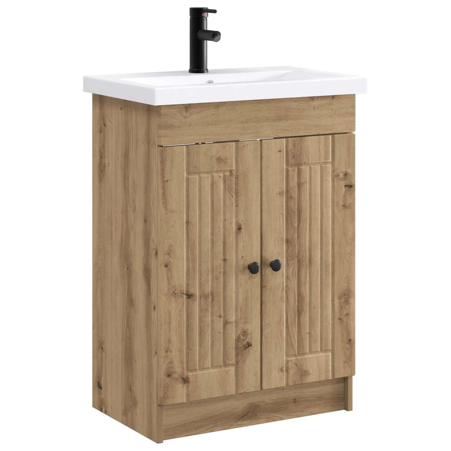 vidaXL Badezimmermöbel-Set Artisan-Eiche 56 x 37,5 x 81 cm 3404193